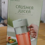 Portable Crusher Juicer With Handle & Straw, USB Rechargeable Multi Blades (420 ML)