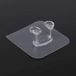 Transparent Self-Adhesive Wall Hook Waterproof & Oil-Proof Strong Holder (1 Pc)
