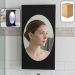 Wall mounted black rotating storage cabinet 22x42 cm