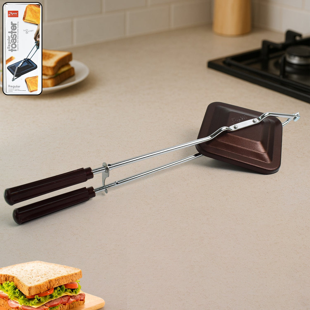 Apex Regular Non-Stick Flame-Based Sandwich Toaster – coreldove.com