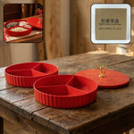 2 Layer Multipurpose Decorative Dry Fruit and Snack Serving Tray (1 Pc)