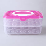 Double Layer 24 Grid Egg Storage Box for Egg Storage Container