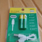 AAA Rechargeable 800 mWh Batteries With Recharging Cable (2 Pc Set)