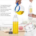Clear oil dispenser with controlled spout, 1 liter