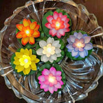 Floating lotus LED candles with smokeless feature