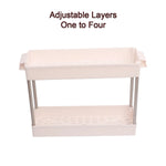 Multi-layer kitchen storage trolley.