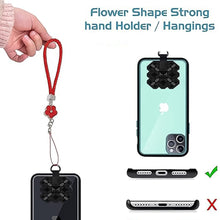 Flower Shape Metal Alloy Pendant with Braided Leather Hand Strap (1 Pc)