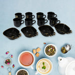 Pine Junction Ceramic Tea / cups / Mug Set Pineapple Shape Serving Bowl (12 Pcs set)