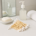 Eco-Friendly Wooden Cotton Ear Buds (1 pkt / 100 Pcs Approx)