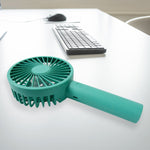 Portable Handheld Fan 3 Speeds Battery Operated Rechargeable with Base Holder