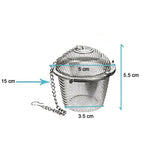 Stainless steel locking tea infuser