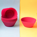 Silicone Cup Cake Mould (10 Pcs Set)