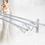Clothes Rail Rack for Drying Clothes with Foldable Airer & Towel Holder for Home