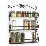 Big Wall Mounted Iron Wall Shelf with 3 Storage Racks for Kitchen