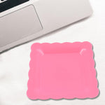 Square Plastic Dinner Plate Snacks Breakfast Serving Trays Home School  8 Pc Set