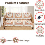 Elegant Floral Sofa Protector Runner - (Set / 132x28 Inch)