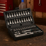 46pcs Metal 1 / 4"" Socket Set (Black, 46pcs)