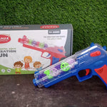 Plastic Gear Simulation Laser Toy Gun – 3D Lights, Music & Rotating (1 Pc, 3+ Years)
