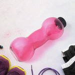 Plastic Dumbbell Shaped Water Bottle 550 ML for Fitness and Daily Hydration