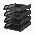 4-Layer Multifunctional File Rack with Drawers for Office Desk