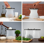 Eco-Friendly Food Storage: Reusable Silicone Bags (3-Pack) - Leakproof & Safe