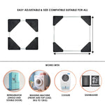 Adjustable Heavy-Duty Fridge and Washing Machine Stand Base Trolley 50x50 cm