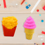 3D Food Fancy Colorful Erasers – Cute Novelty Eraser Set for Kids (1 Set)