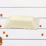 Rectangle Plastic Dinner Plate  Serving Trays Home School Office 8 Pcs Set