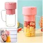 Portable Crusher Juicer With Handle & Straw, USB Rechargeable Multi Blades (420 ML)
