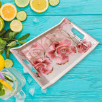Plastic Rectangular Serving Tray Set – Printed Design Trays for Home & Kitchen