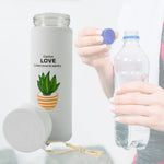Leakproof 450ml Glass Water Bottle for Outdoor & Sports