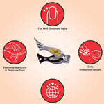 Nail clipper with a focus on the ergonomic handle and cutting mechanism