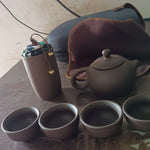 Portable Kung Fu Tea set with a portable travel bag (set of 6pcs)