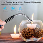 Long Flexible USB Rechargeable Electric Arc Lighter – Windproof, Flameless Plasma