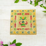 Handicraft Wood Chowki for Pooja , Wooden Bajot (1 Pc / Mix Descign & Color)
