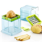 2-in-1 Potato Chipper & Slicer – French Fries Maker with Two-Blade Cutter (1 Pc)