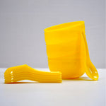 Plastic soup spoon and bowl set, 6 pieces, for home