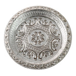 Ornamental Silver Tone Pooja Thali 