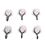 Multipurpose Self Adhesive Plastic Wall Hooks - 6 pcs