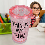 Plastic Creative Cold Drink Cup,  Double Wall Plastic Drinking Sport Bottle