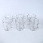 Glass Coffe & Tea Cup / Mug Enjoy Your Drink Style, Water glass (6 pcs Set / 220 ML)