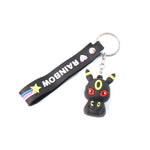 Cute Cartoon Silicone 3D Key Chain with Metal Hook & Strap (Pack of 1 / Mix Design)