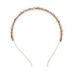 Pearl embellished hair band close shot