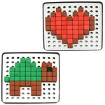 Pixel Cubes Toy for Children Early Education, Pixel Game Educational Board Games Board, Birthday Gift for Kids, Learning Math Toy, Brain Games, Math Puzzle (Approx 180 Cubes With Pixel Board & Book)