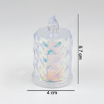4 Pc Flameless and Smokeless Decorative Melting Candles LED Tea Light, Diwali