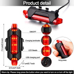USB Rechargeable Bicycle LED Tail Light Set – High Visibility Safety Light