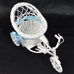Bicycle-Shaped Plastic Flower Pot Stand for Home Decor