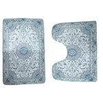 Quick dry bathroom mat pair