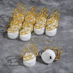 12Pc Multicolor Heart Candles Set