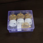 Decorative Apple Shape LED Tealight Candles - (4 Pc)